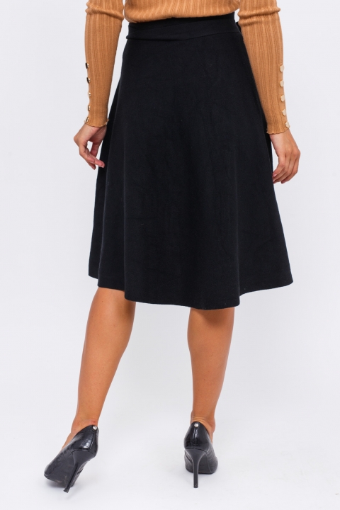 Фото 12 модели 1109 Теплая юбка с пояском LUREX - черная