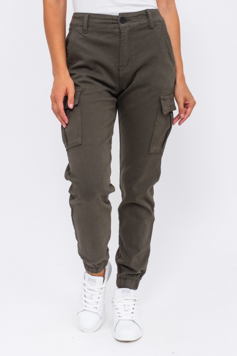 Фото 1 модели 7001-3 Стильные джинсы карго Re-Dress - коричнево-зелені
