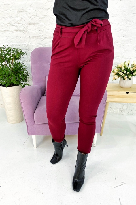 Свободные брюки из спандекса с поясом - L0033 - купить в Украине | Интернет магазин LUREX