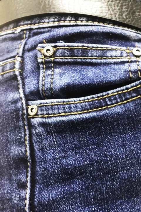 Фото 5 модели jb547 Утепленные джинсы скинни с высокой посадкой ADORO - сині