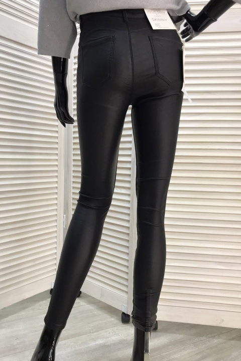 Фото 2 модели jb090 Утепленные джинсы-скинни под кожу GOODIES - черные