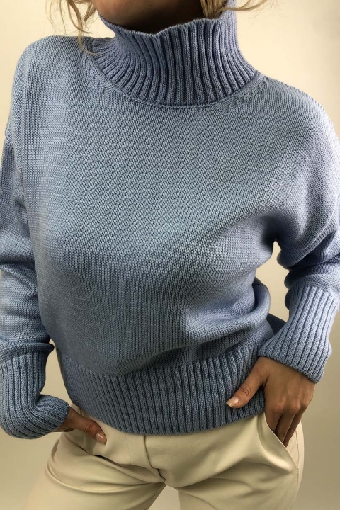 Широкий светр із укороченою передньою частиною - 101080 - купити в Україні | Інтернет магазин LUREX