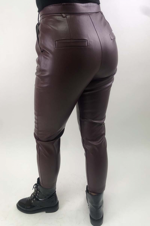 Шкіряні штани з кільцем на ремені - 8731 - купити в Україні | Інтернет магазин LUREX