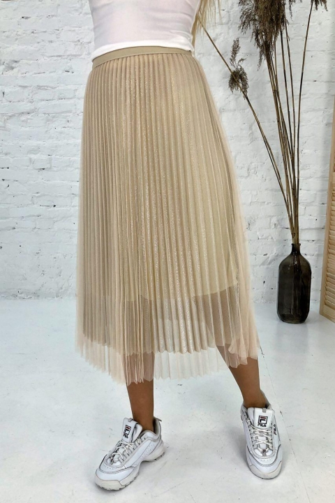 Трехслойная юбка плиссе из фатина люрекс - 9005-2 - купить в Украине | Интернет магазин LUREX