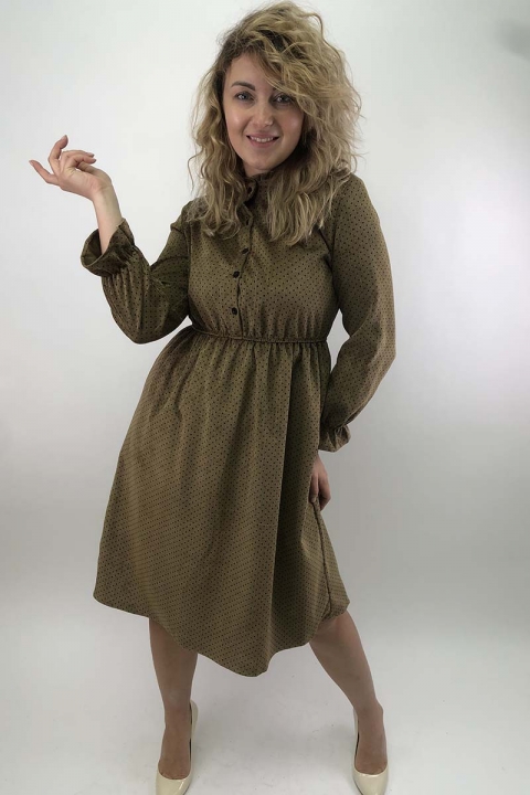 Вельветова сукня в дрібний горошок - 610-4 - купити в Україні | Інтернет магазин LUREX