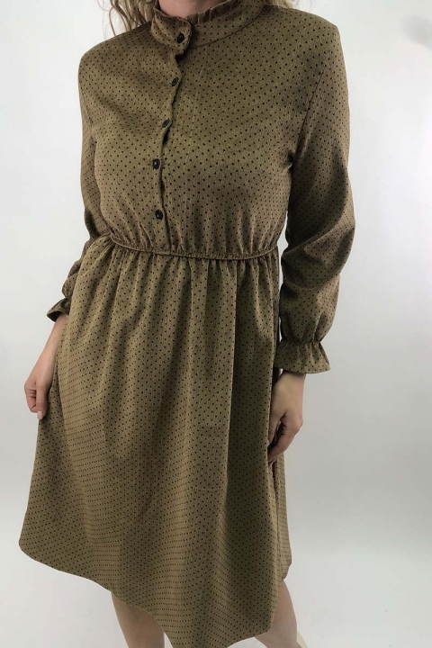 Вельветовое платье в мелкий горошек - 610-4 - купить в Украине | Интернет магазин LUREX