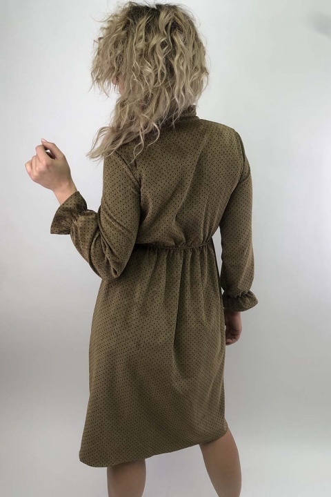 Вельветова сукня в дрібний горошок - 610-4 - купити в Україні | Інтернет магазин LUREX