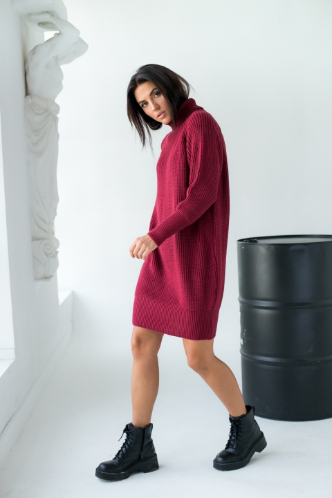 Платье-реглан с хомутом крупной вязки - 101030 - купить в Украине | Интернет магазин LUREX