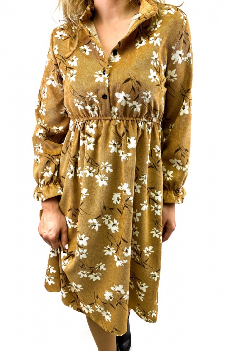 Сукня в дрібний рубчик з аквареллю квіти - 610-9 - купити в Україні | Інтернет магазин LUREX