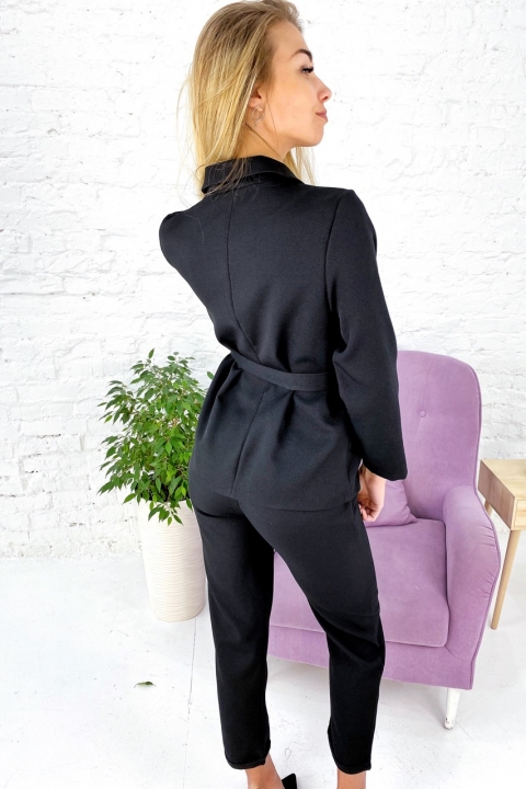 Костюм однотонный укороченные брюки пиджак с поясом - 8991-1 - купить в Украине | Интернет магазин LUREX