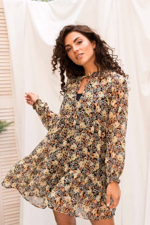 Необычное платье двойка свободного фасона - 9411-1 - купить в Украине | Интернет магазин LUREX