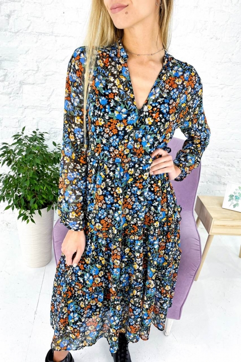Крепдешинова сукня-двійка зі стійкою і рюшами - 2019 - купити в Україні | Інтернет магазин LUREX
