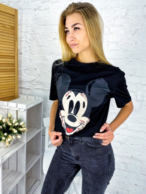 Молодежная футболка с Микки фасона oversize - 1535 - купить в Украине | Интернет магазин LUREX