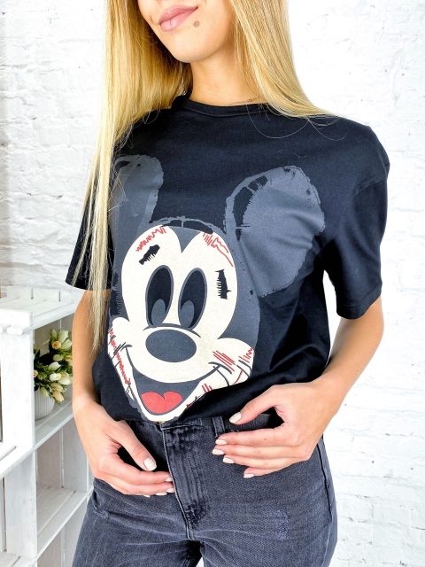 Молодіжна футболка з Міккі фасон oversize - 1535 - купити в Україні | Інтернет магазин LUREX