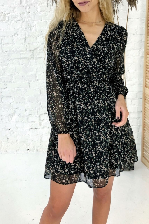 Романтична сукня з поясом та флористичним принтом - 2933 - купити в Україні | Інтернет магазин LUREX