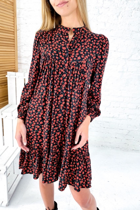 Популярное платье oversize с воротником стойкой - 9897 - купить в Украине | Интернет магазин LUREX