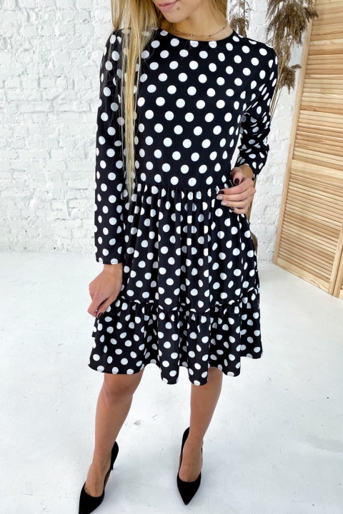 Мила сукня в горох з акцентованою лінією талії - 2015-1 - купити в Україні | Інтернет магазин LUREX