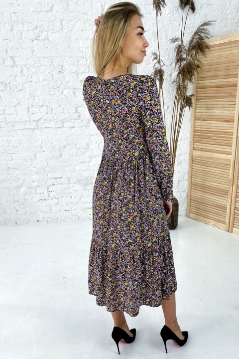 Интересное длинное платье с V-вырезом - 2001 - купить в Украине | Интернет магазин LUREX