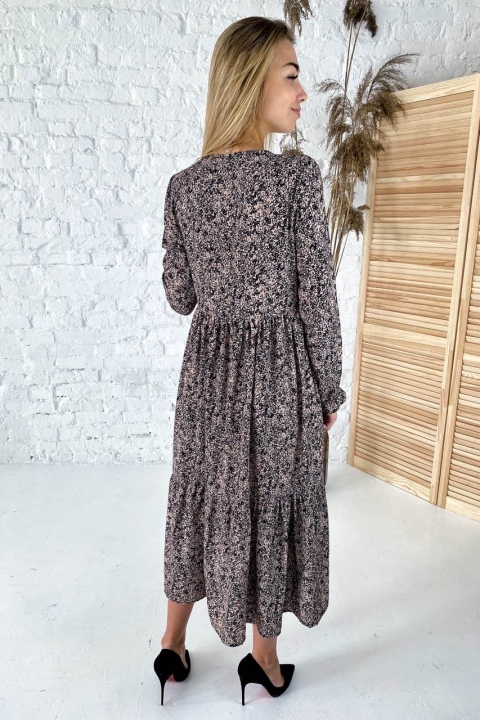 Необычное платье с необычным цветочным орнаментом - 2001-1 - купить в Украине | Интернет магазин LUREX