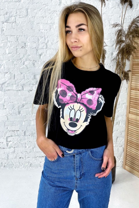 Модная футболка с принтом Минни Маус 