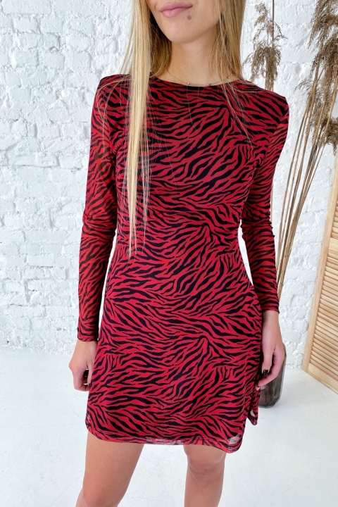 Милейшее платье мини из сетки с цветочным принтом - 2074 - купить в Украине | Интернет магазин LUREX
