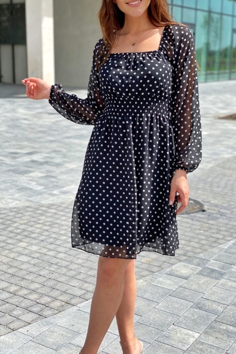 Милое шифоновое платье в горох - 3157 - купить в Украине | Интернет магазин LUREX
