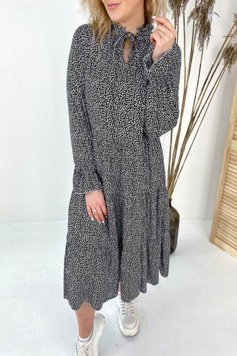 Незвичайна сукня міді з флористичний візерунок - 004 - купити в Україні | Інтернет магазин LUREX
