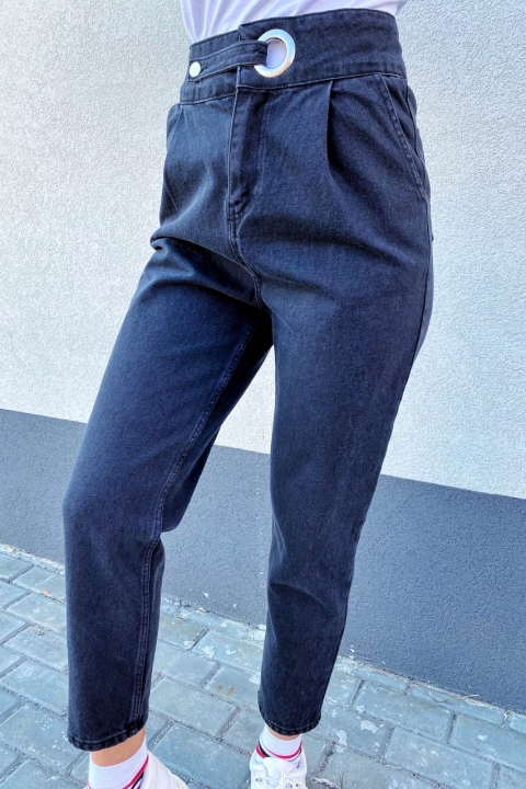 Круті мами джинси із защипами та високою талією - 202014 - купити в Україні | Інтернет магазин LUREX