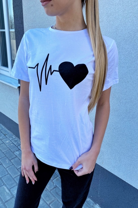 Популярная футболка с принтом сердца - 1539-1 - купить в Украине | Интернет магазин LUREX