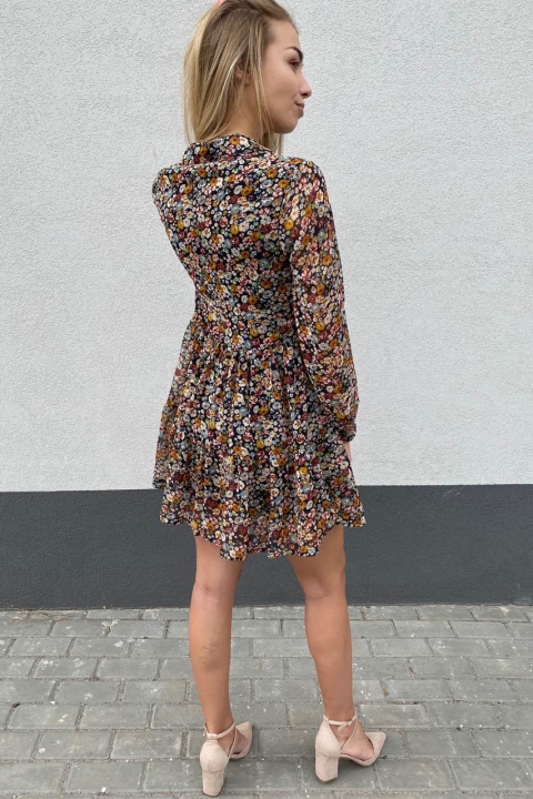 Стильное платье из шифона в принт цветы - 30356 - купить в Украине | Интернет магазин LUREX