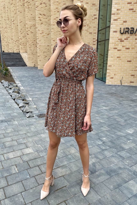 Трендовое шифоновое летнее платье - 1467-1 - купить в Украине | Интернет магазин LUREX