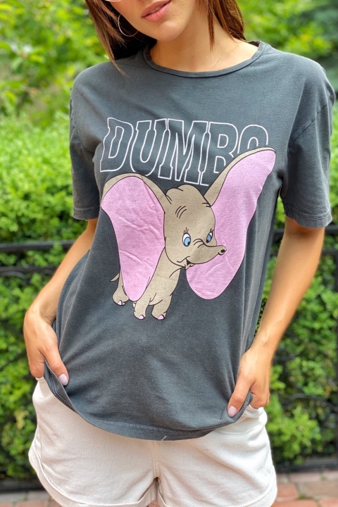 Женская футболка с надписью и рисунком Дамбо - 6979 - купить в Украине | Интернет магазин LUREX