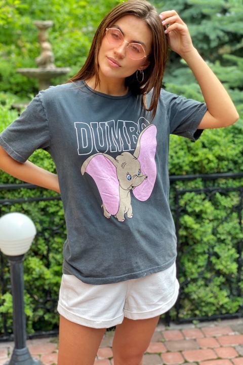Женская футболка с надписью и рисунком Дамбо - 6979 - купить в Украине | Интернет магазин LUREX