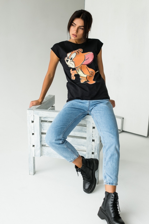 Жіноча блузка з малюнком в стилі Pop-Art - 4367 - купити в Україні | Інтернет магазин LUREX