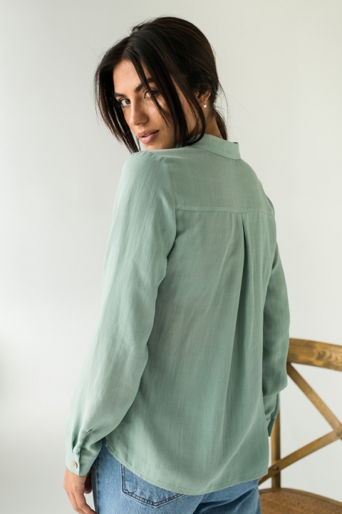 Елегантна блузка з коміром стійкою - 101718 - купити в Україні | Інтернет магазин LUREX