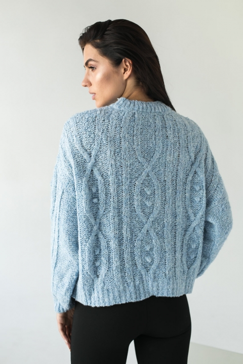 Укороченный свитер фактурной вязки - 4379 - купить в Украине | Интернет магазин LUREX