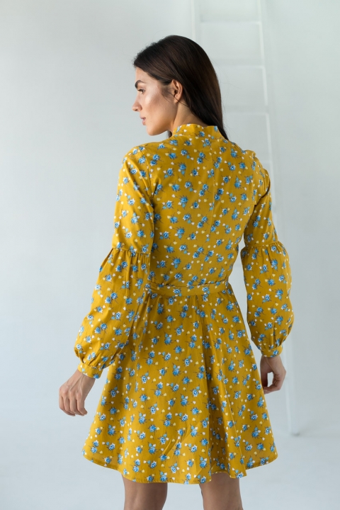 Милое платье с рукавами-фонариками А-силуэта - 46118 - купить в Украине | Интернет магазин LUREX
