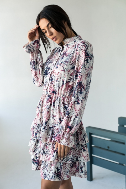 Повітряна сукня з цікавим принтом та рюшами - 46109 - купити в Україні | Інтернет магазин LUREX