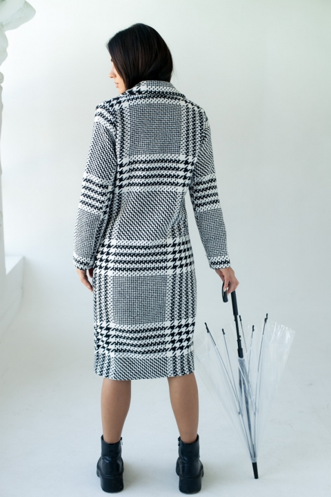 Пальто в модную гусиную лапку - 20354 - купить в Украине | Интернет магазин LUREX