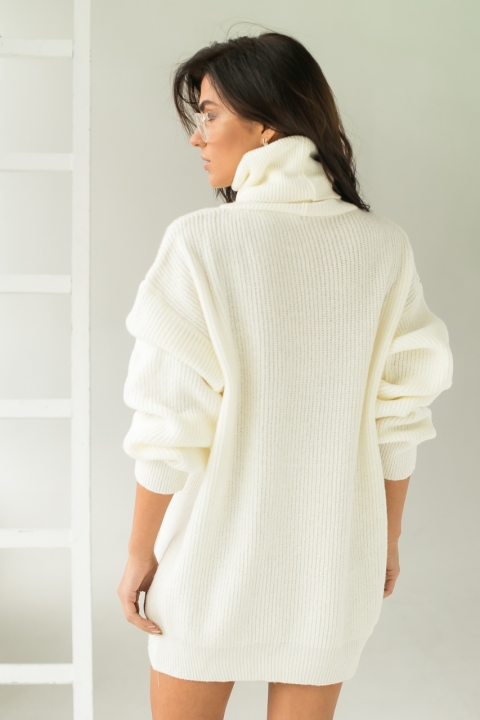 Платье-свитер с хомутом вязаное - 1008-1 - купить в Украине | Интернет магазин LUREX