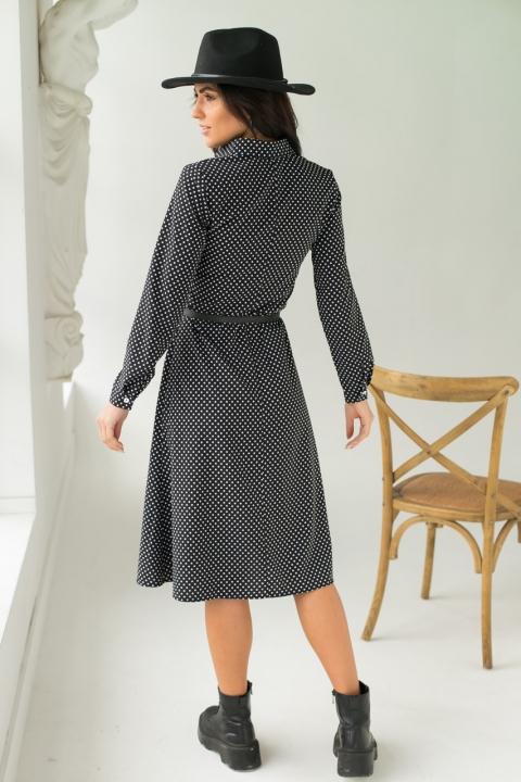 Модное платье в горох с пуговицами - 46128 - купить в Украине | Интернет магазин LUREX