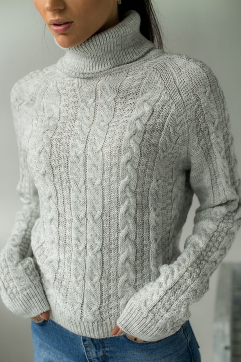 Короткий свитер вязки косичка - 101791 - купить в Украине | Интернет магазин LUREX