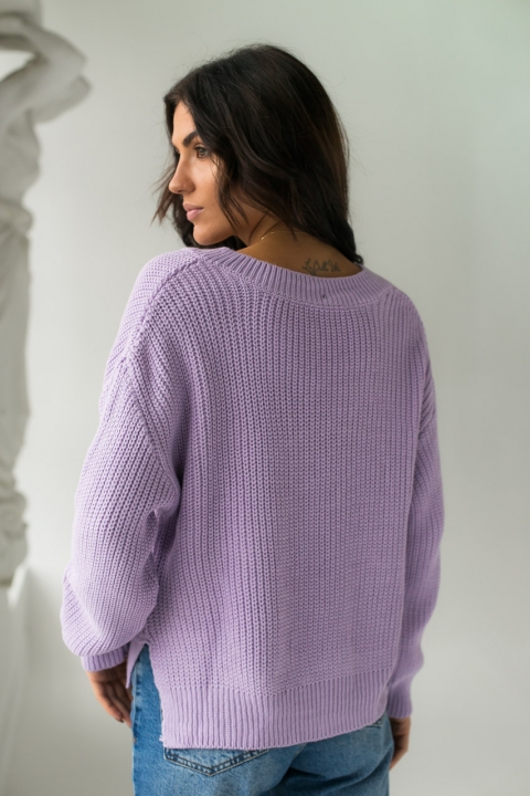 Вільний пуловер з подовженою спинкою - 4433 - купити в Україні | Інтернет магазин LUREX