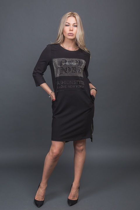 Фото 1 модели 031 Женское платье в стиле спорт-шик Free Still - чорний