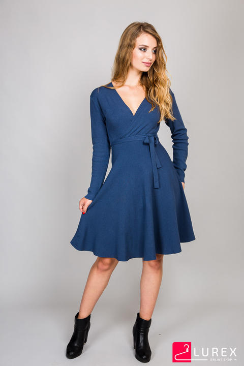 Фото 8 модели 5079 Платье с завышеной талией ANNY - синій
