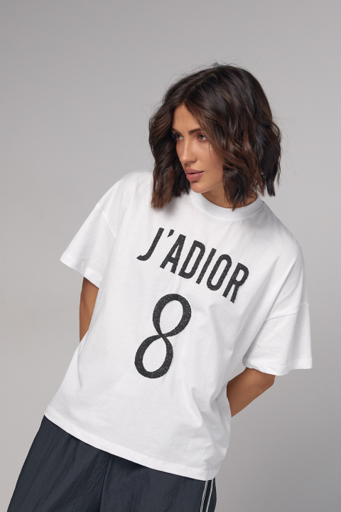 Жіноча бавовняна футболка з написом J'ADIOR 8