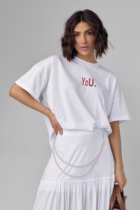 Жіноча футболка oversize з написом You