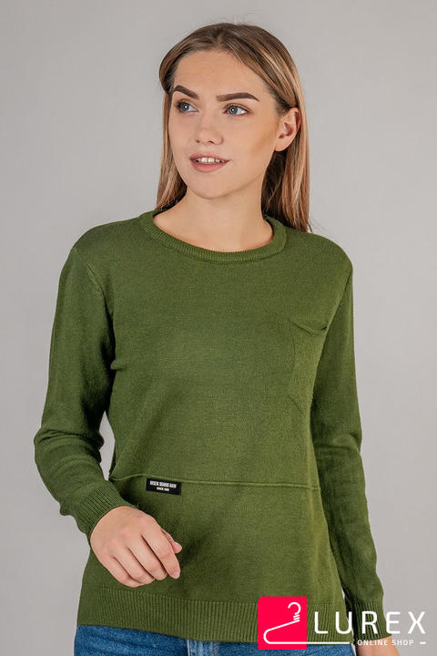 Фото 13 модели 20192 Яркая кофта с карманчиком и распорками LUREX - зеленая
