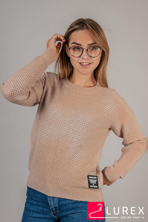 Фото 5 модели 8630 Яркий свитер ажурной вязки LUREX