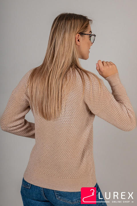 Фото 7 модели 8630 Яркий свитер ажурной вязки LUREX